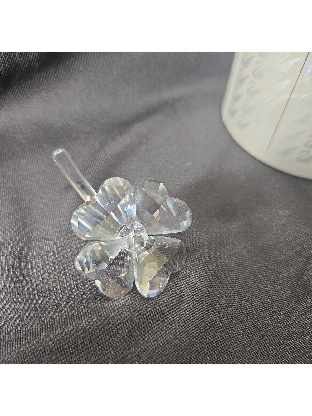 Swarovski Crystal Figurine Vintage Four Leaf Clover Flower Glass #212101 Retired